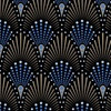 Art Deco Fan (black) | Spoonflower