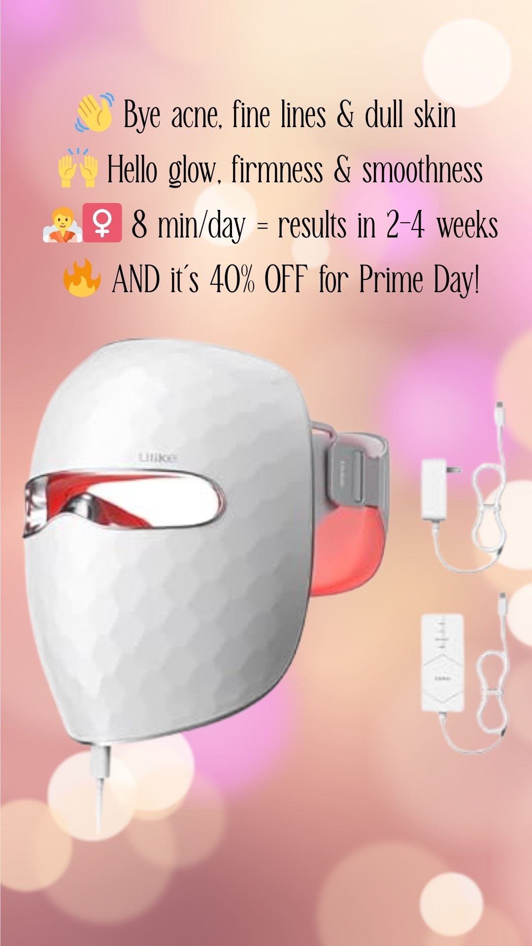 These LED masks are EVERYWHERE — but this one? It’s got 4 modes, 272 light beads, and clinical-level results.

👋 Bye acne, fine lines & dull skin
🙌 Hello glow, firmness & smoothness
🧖‍♀️ 8 min/day = results in 2–4 weeks
🔥 AND it’s 40% OFF for Prime Day!

📦 Your glow-up is calling!!

I have been wanting one of these forever so I am taking the plunge!!

#amazonfinds #amazonprimeday 

#LTKOver40 #LTKBeauty