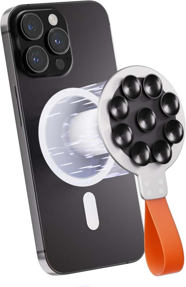 Magnetic Silicone Suction Cup Phone Mount Holder Stand，Suction Phone Case Mount for iPhone，Ha... | Amazon (US)
