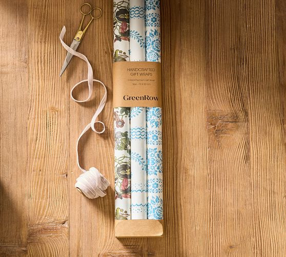 Handmade Recycled Wrapping Paper, Set of 3 | GreenRow