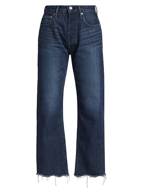 Moussy Vintage Capac Wide-Leg Straight Cropped Jeans | Saks Fifth Avenue