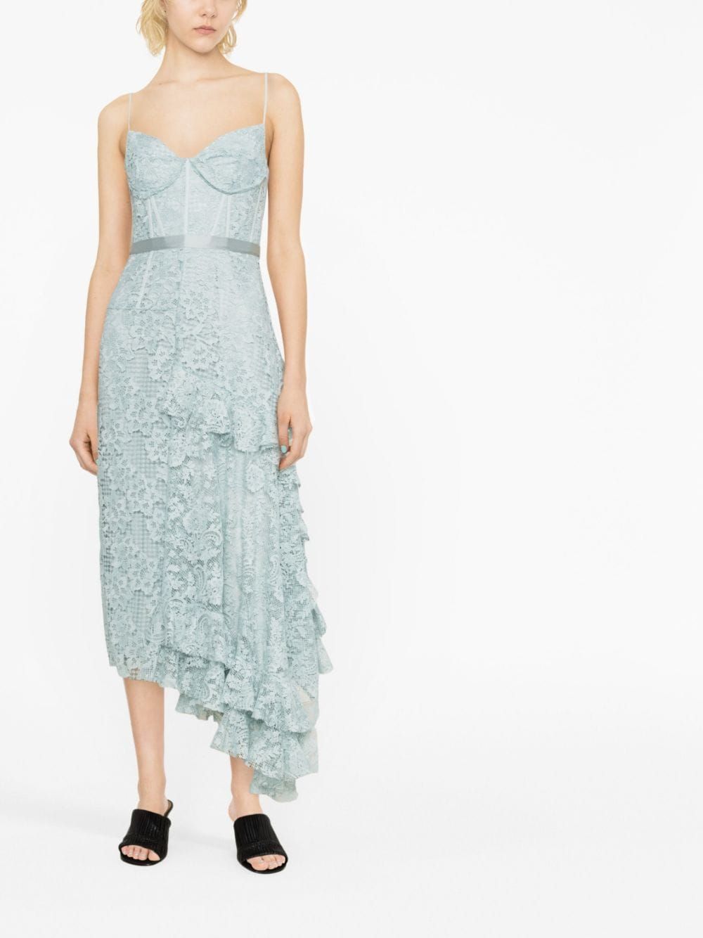 Erdem Melora Asymmetric Lace Dress - Farfetch | Farfetch Global