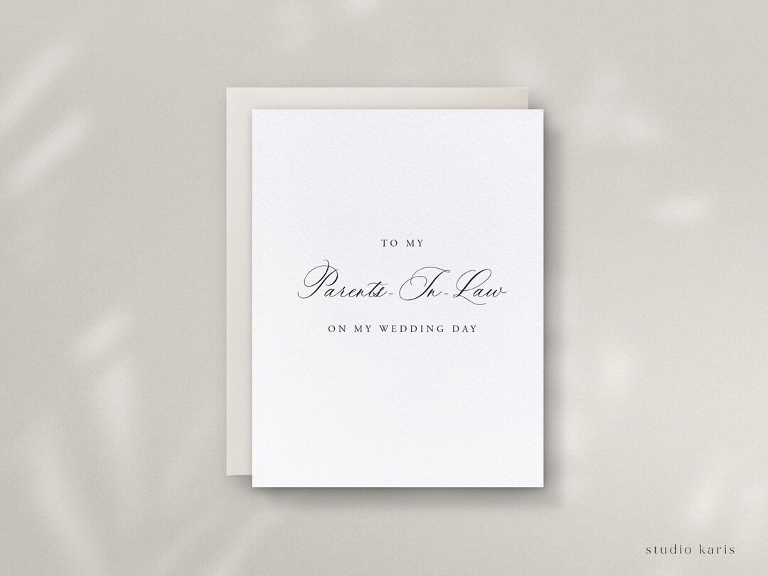 Parents-in-law Wedding Day Card - Etsy | Etsy (US)