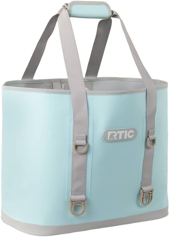 RTIC Large Tote Bag, Tan, All Purpose Beach & Boat Tote Bag, Water Resistant Zippered Pocket, Pun... | Amazon (US)