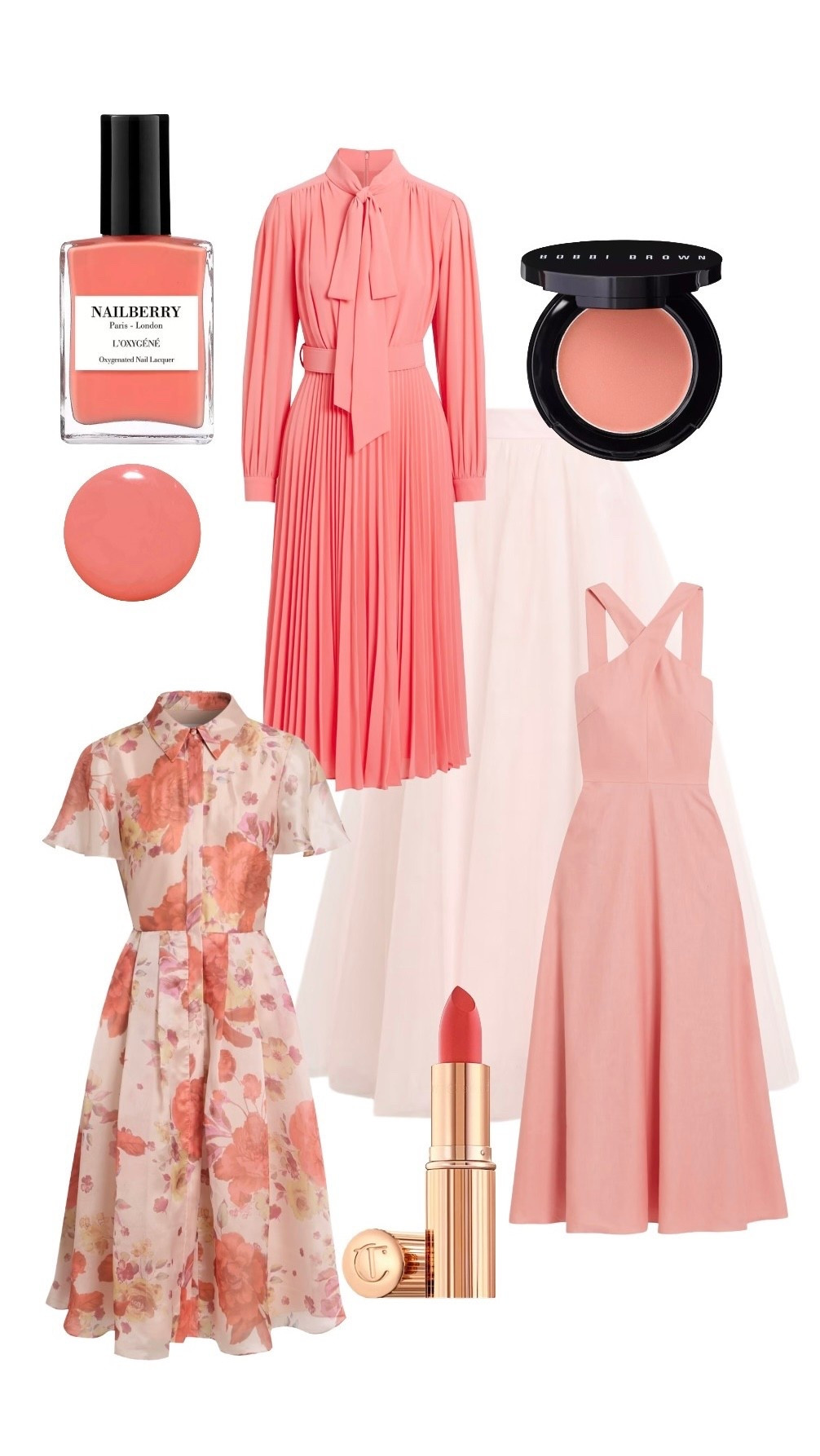 On sale Sunday! The Outnet has some beautiful (newly arrived) designer dresses in pretty peach and coral tones. Don’t miss huge discounts on these stunning dresses - perfect for dressing up with a hat for Royal Ascot or wearing as the most elegant wedding guest. Partner with peachy cosmetics for a dreamy look summer look  🍑 

#LTKeurope #LTKsale #LTKspring