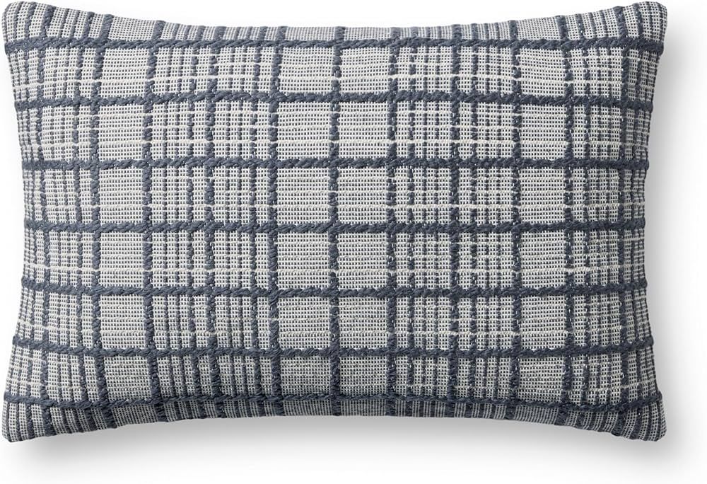 Loloi Magnolia Home by Joanna Gaines Liv Collection PMH0064 Navy 13'' x 21'' Cover w/Poly Pillow | Amazon (US)