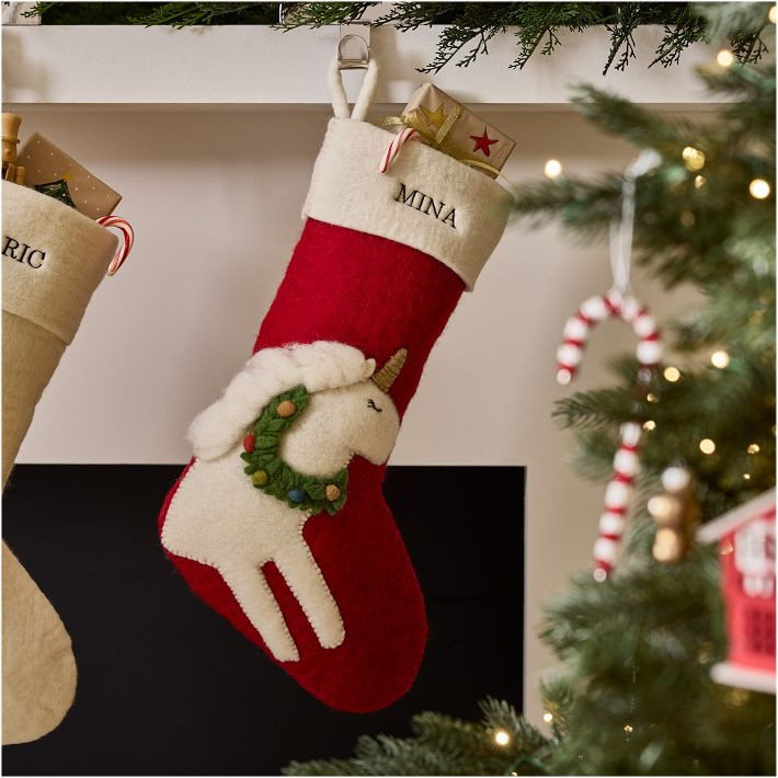 Felt Unicorn Stocking | West Elm (US)