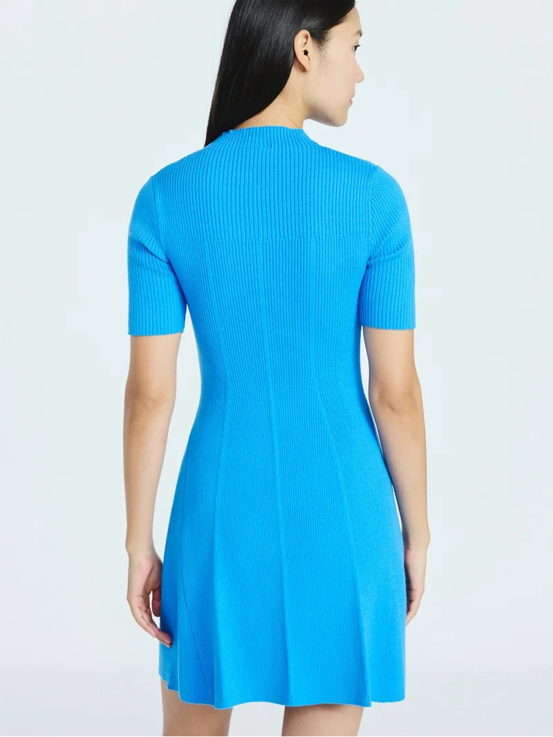 Scoop Women's Mini Sweater Dress with Elbow Length Sleeves, Sizes XS-XXL | Walmart (US)