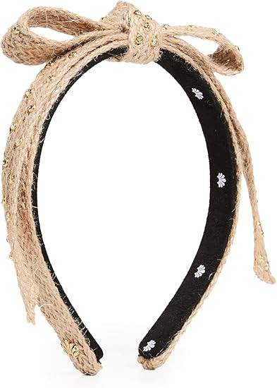 Lele Sadoughi Women's Embellished Bardot Slim Ribbon Headband | Amazon (US)