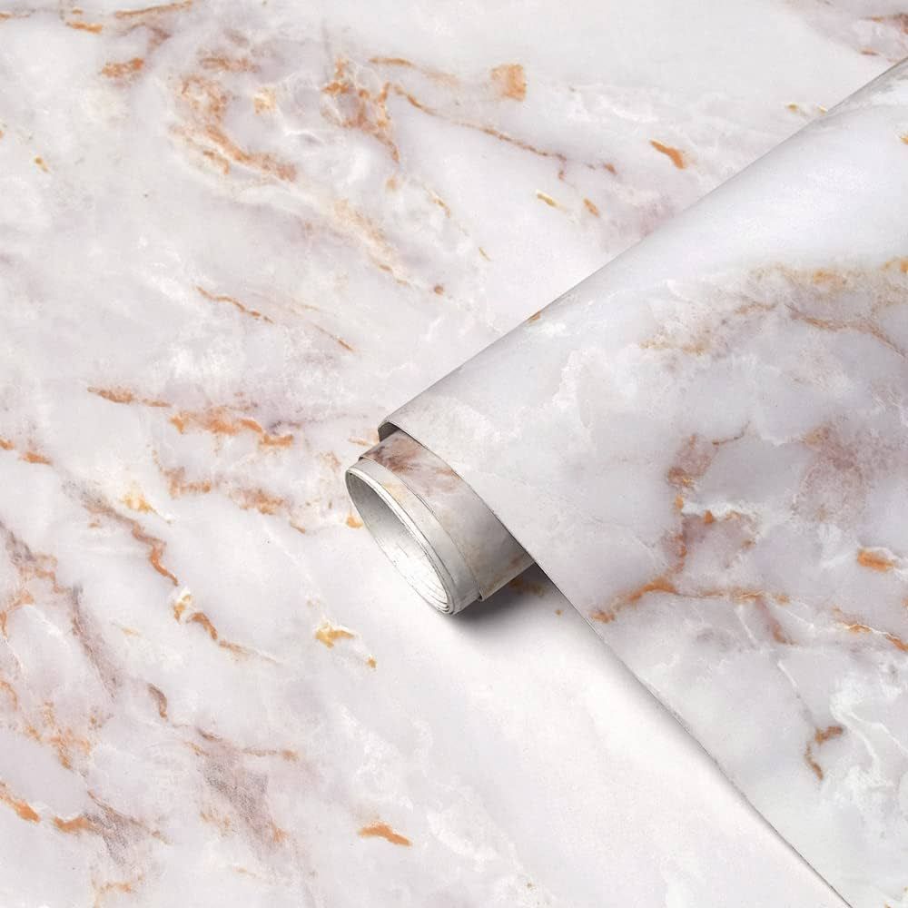 Marble Contact Paper for Countertops Marble Wall Paper Matte Peel and Stick Wallpaper Removable S... | Amazon (US)