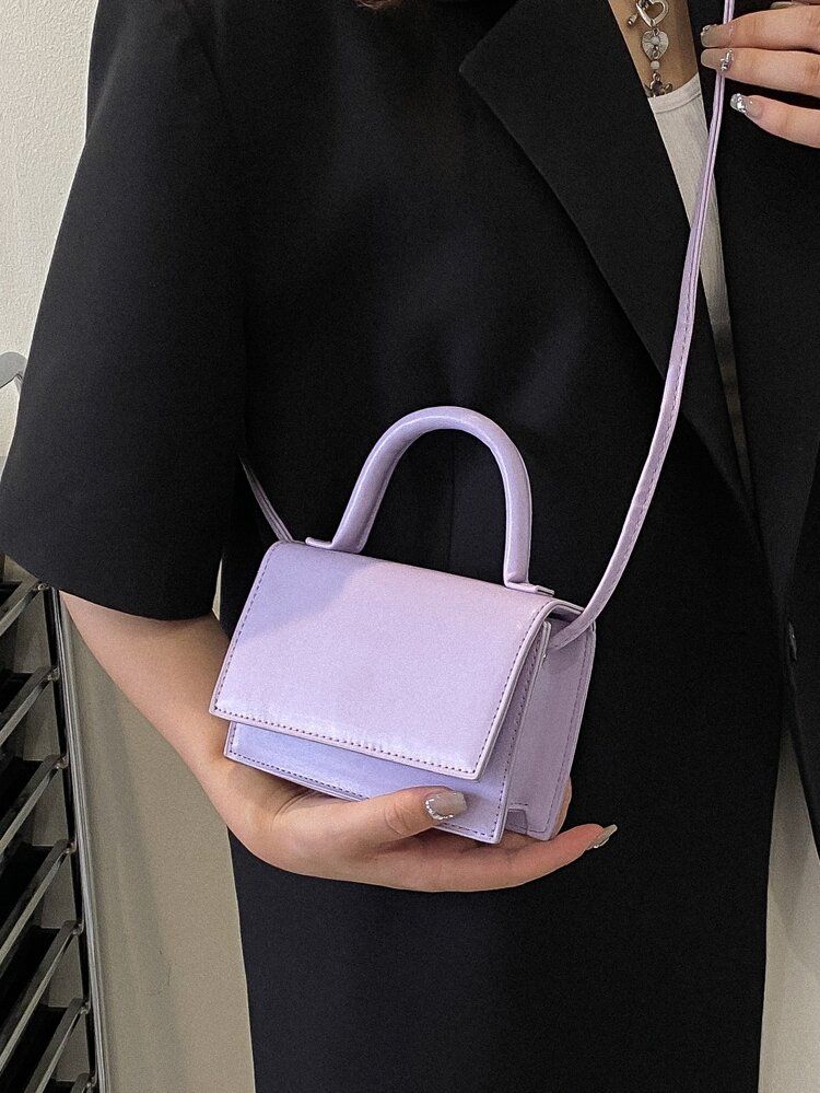 Mini Top Handle Flap Square Bag | SHEIN