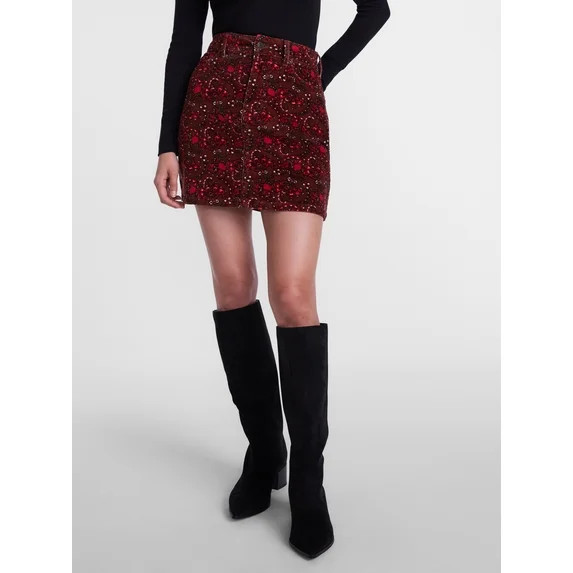 Scenario Women's and Women's Plus Corduroy Mini Skirt, 17" Length, Sizes 0-28 | Walmart (US)