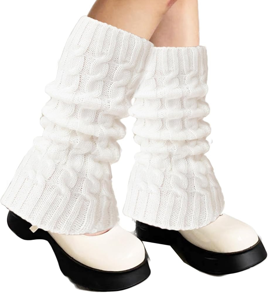 Lopsity Leg Warmers for Women Knitted Ribbed Stirrup Leg Warmers for womens Winter Extra Soft lon... | Amazon (CA)