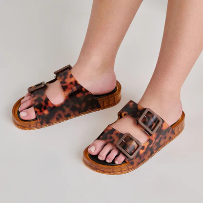 Julio Sandals Tortoise Vinyl | DolceVita.com