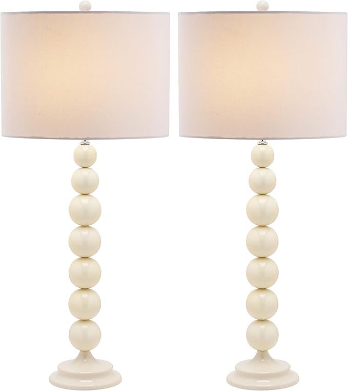 SAFAVIEH Lighting Collection Jenna Modern Contemporary White Stacked Ball 32-inch Bedroom Living ... | Amazon (US)