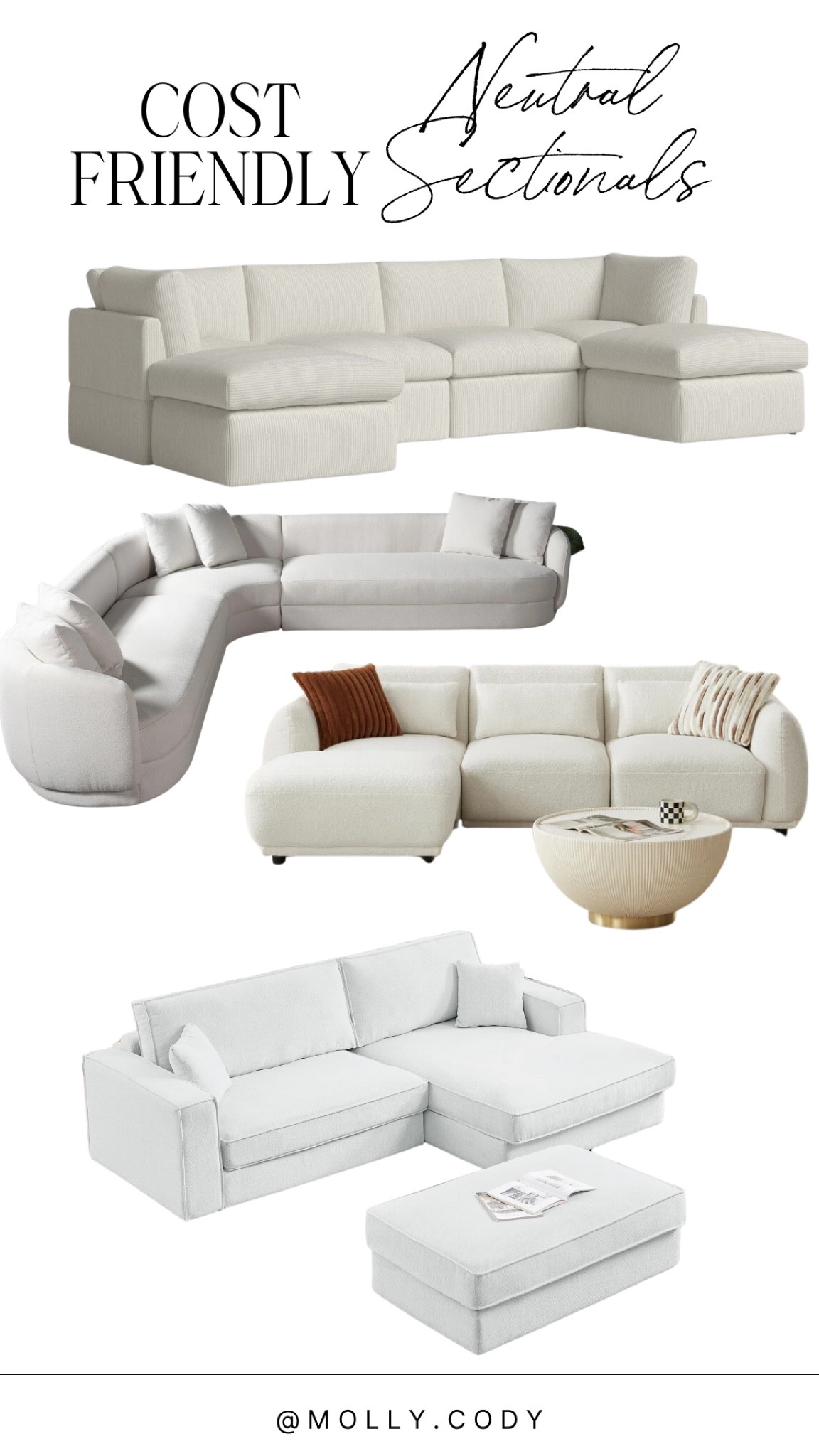 Super cost friendly, light and white sofas from Wayfair/sectionals. 

#LTKStyleTip #LTKSeasonal #LTKHome