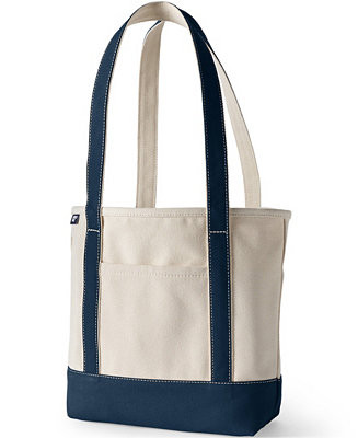 Medium 5 Pocket Open Top Long Handle Canvas Tote Bag | Macy's