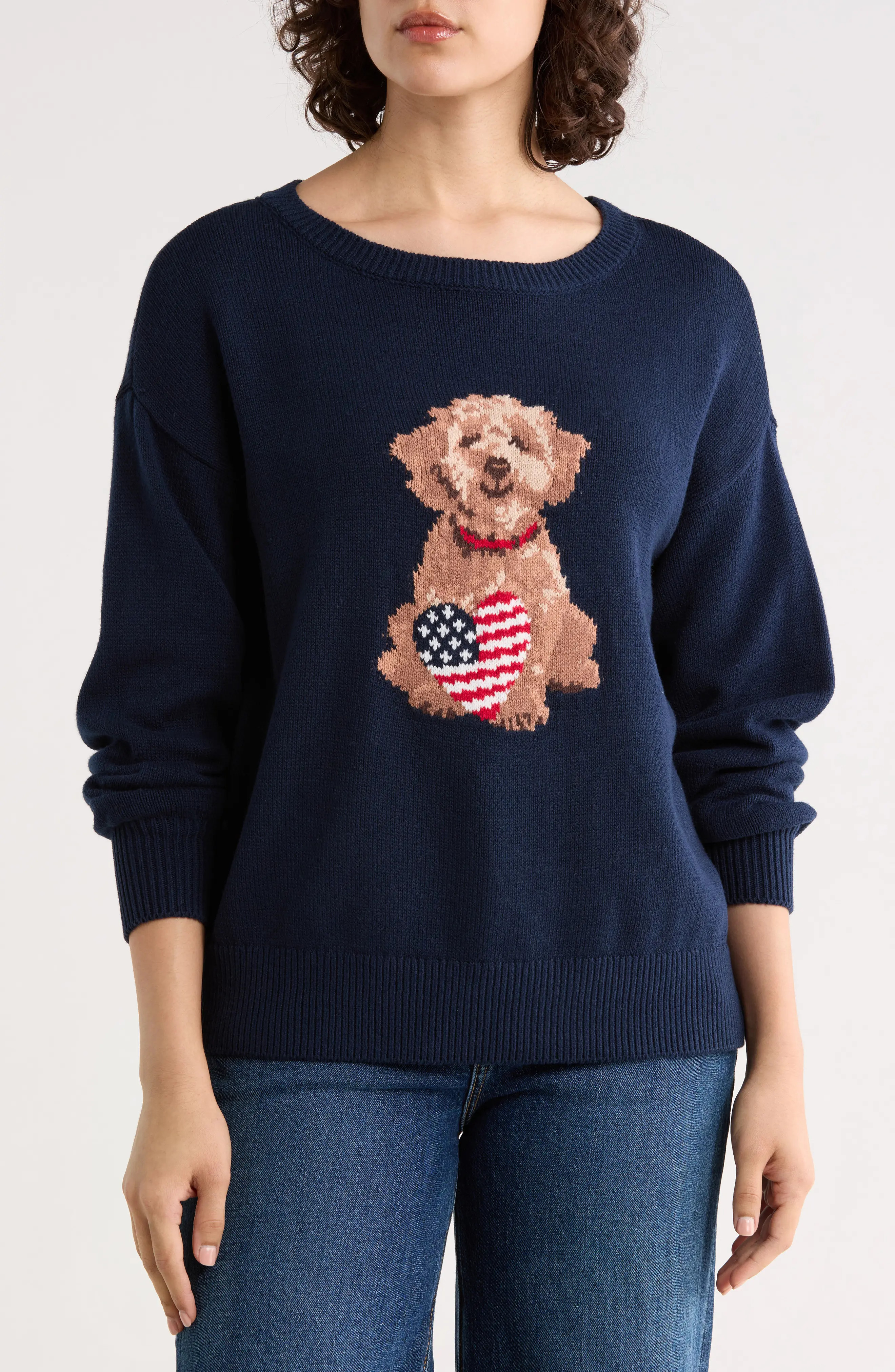 Americana Dog Intarsia Sweater (Women) | Nordstromrack | Nordstrom Rack