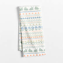 Easter Fair Isle Printed Organic Cotton Kitchen Dish Towel + Reviews | Crate & Barrel | Crate & Barrel