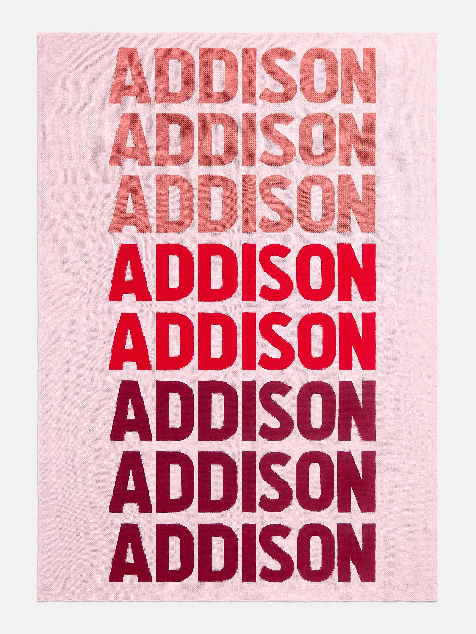 Ombre Name Custom Blanket - Red/Pink | BaubleBar