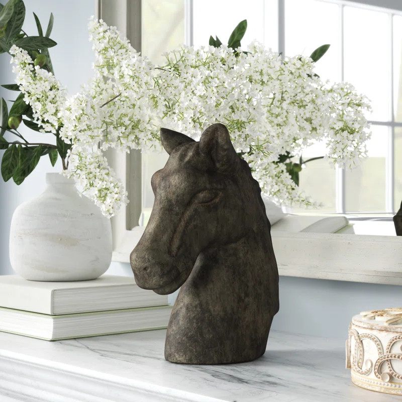 Lark Manor™ Brewton Horse Wood Carved Table Bust & Reviews | Wayfair | Wayfair North America