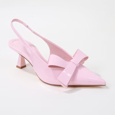 Berness Women's Calliope Patent Slingback Kitten Heels Pink 6.5 | Target