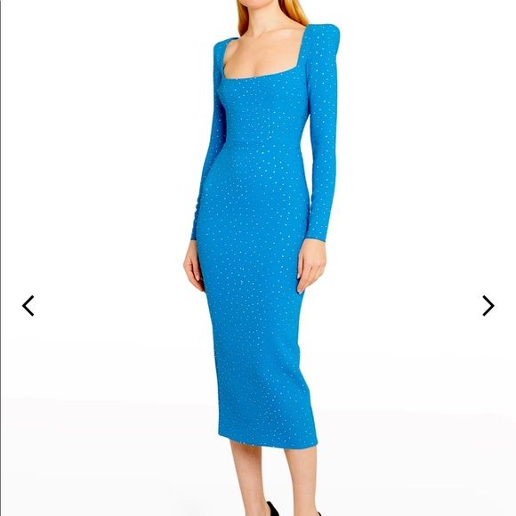 Alex Perry Tiernan Strauss- strong shoulder midi dress | Poshmark