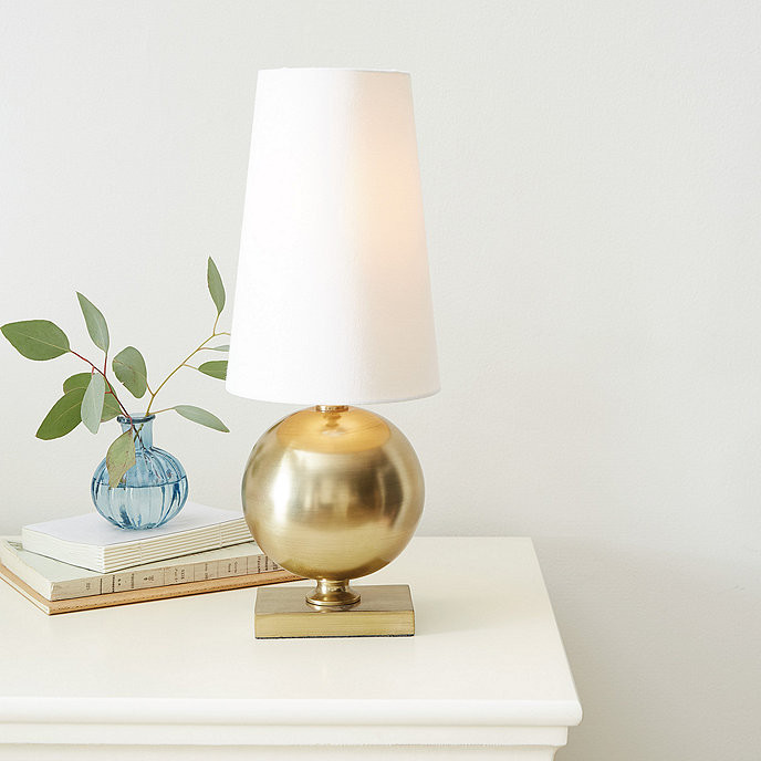 Montie Mini Modern Brass Table Lamp Base & Shade | Ballard Designs, Inc.