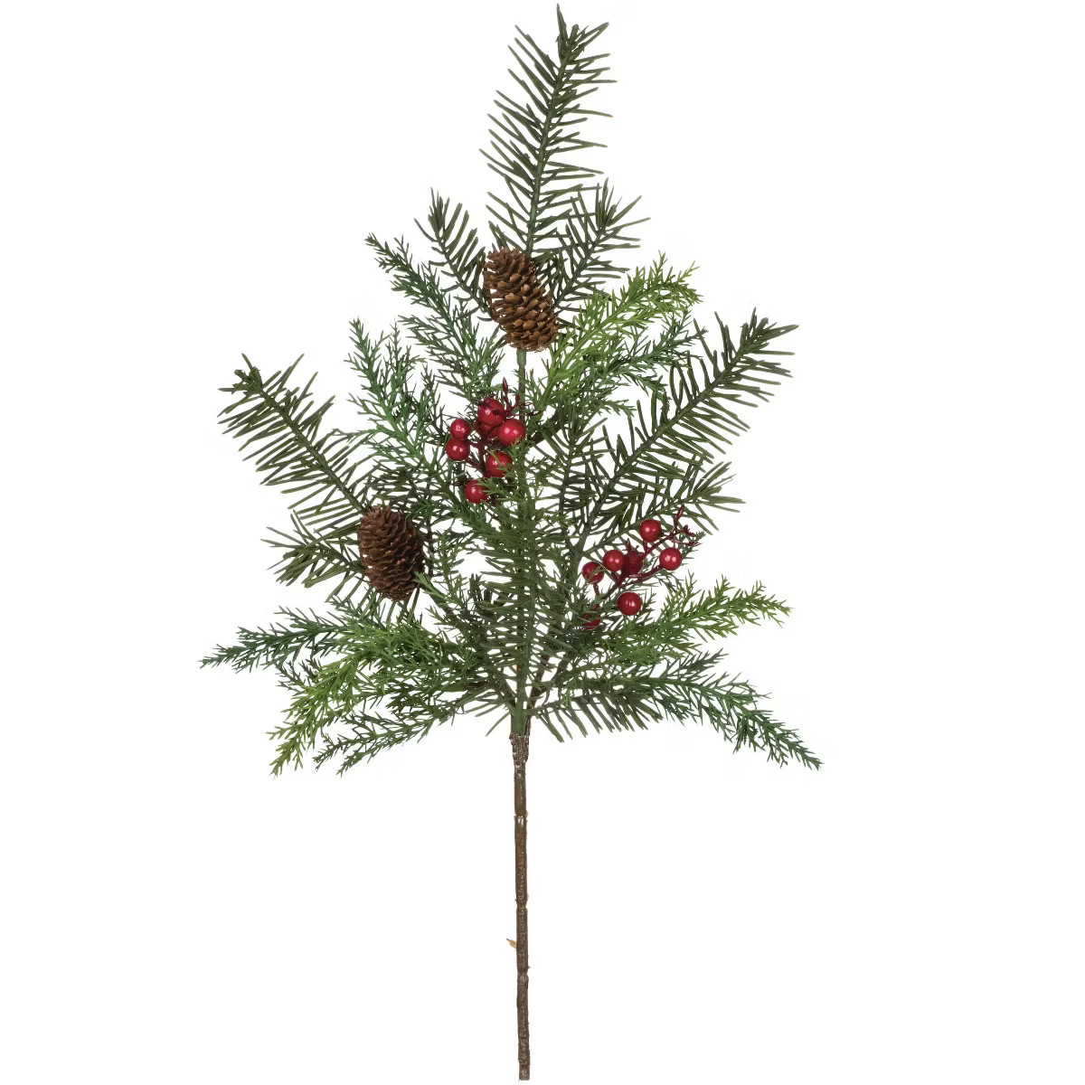 Sullivans Artificial Fir, Pine Cone and Berry Pick 18"H Green | Target
