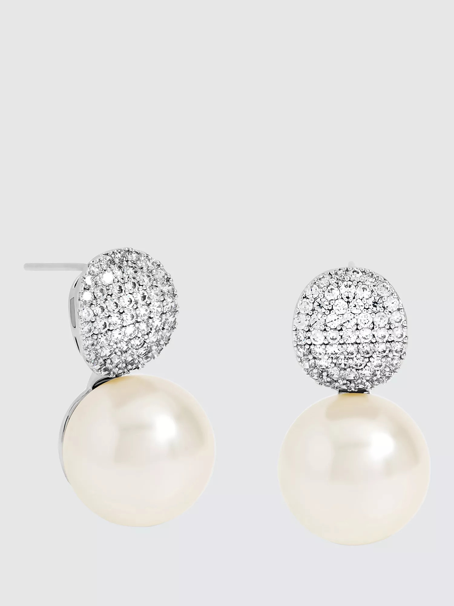 Jon Richard Pearl Drop Earrings, Silver | John Lewis (UK)