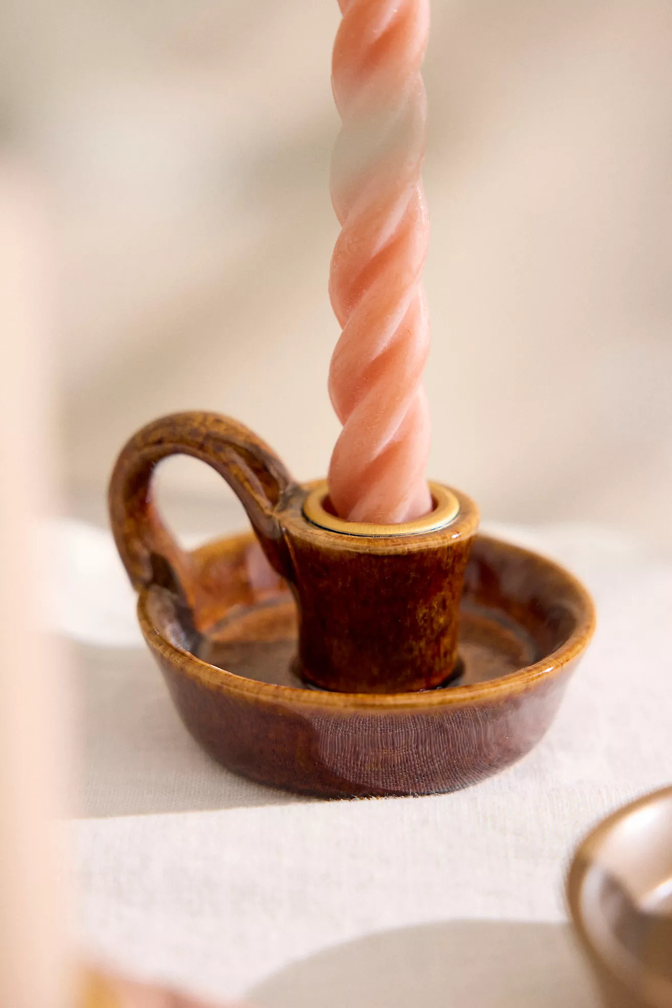 Handled Porcelain Taper Holder | Anthropologie (US)