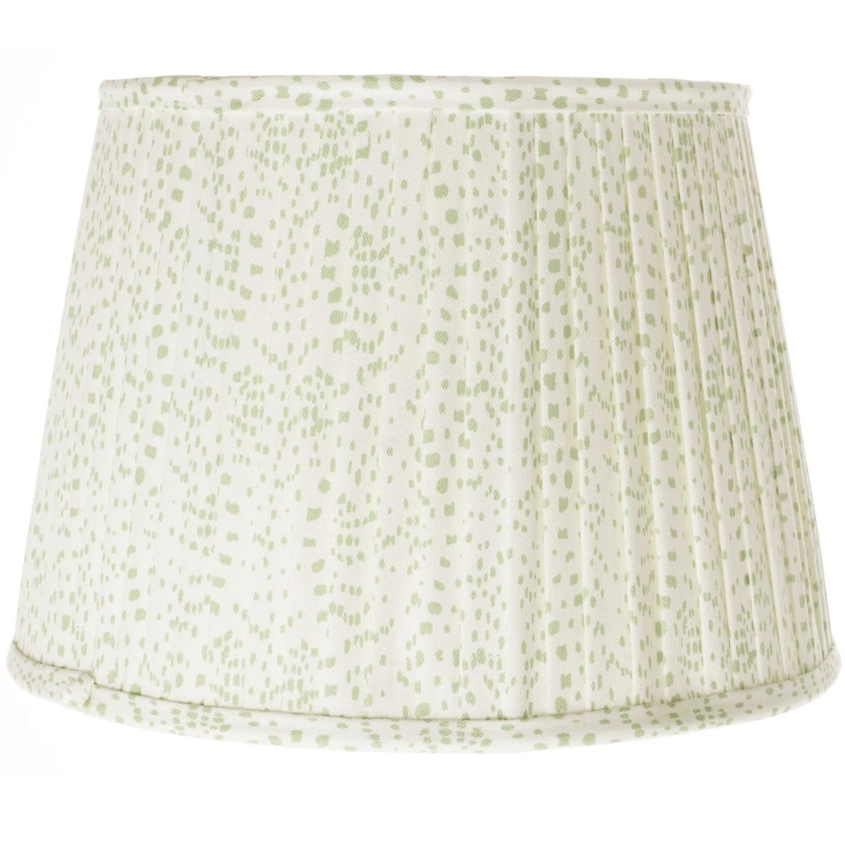 Soft Green Dotted Cotton Pleated Lamp Shade | The Well Appointed House, LLC