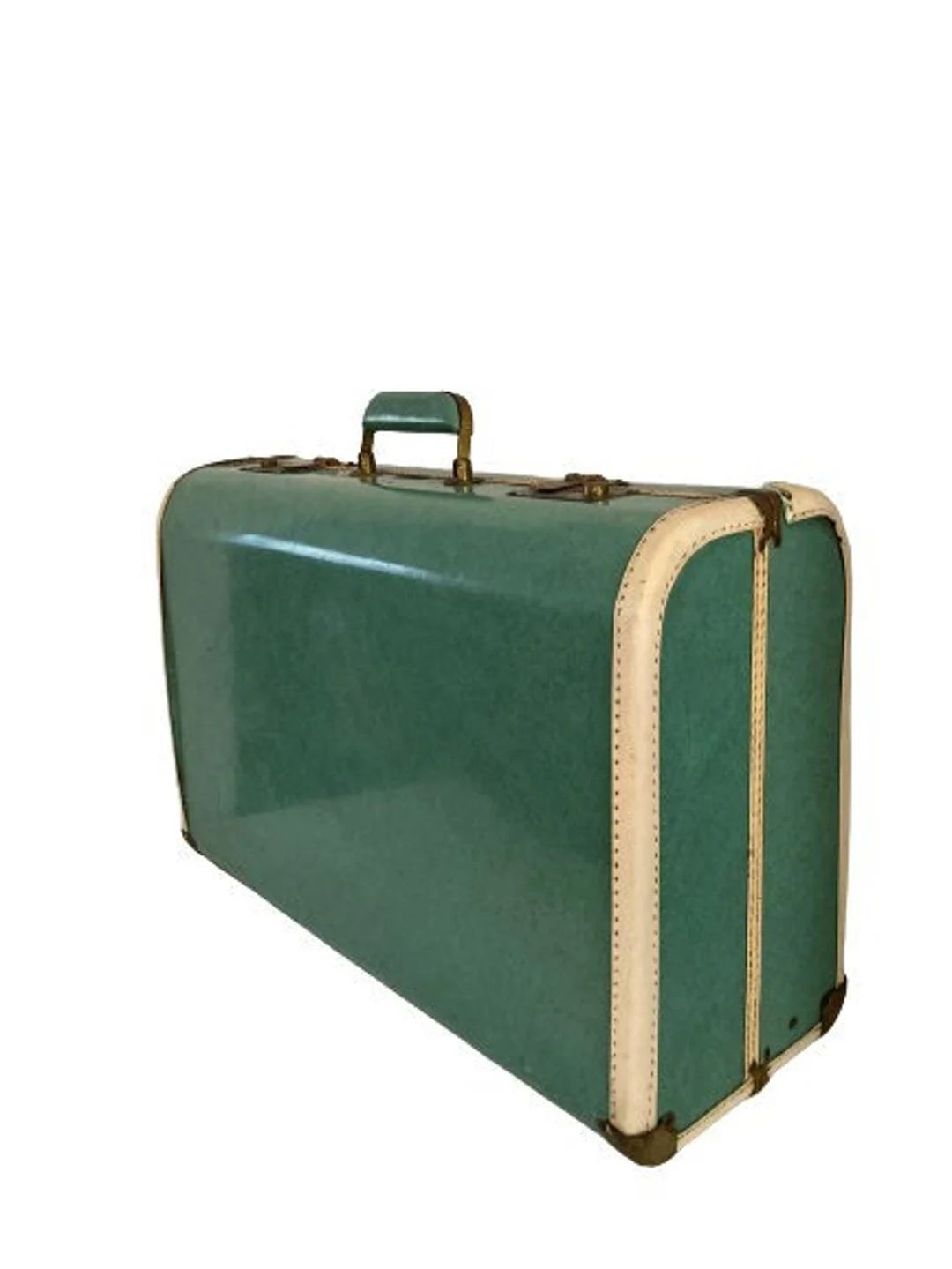 Vintage 50s  •JC Penney’s Towncraft • Aqua Seafoam Green • Marbled Suitcase • Luggage ... | Etsy (US)