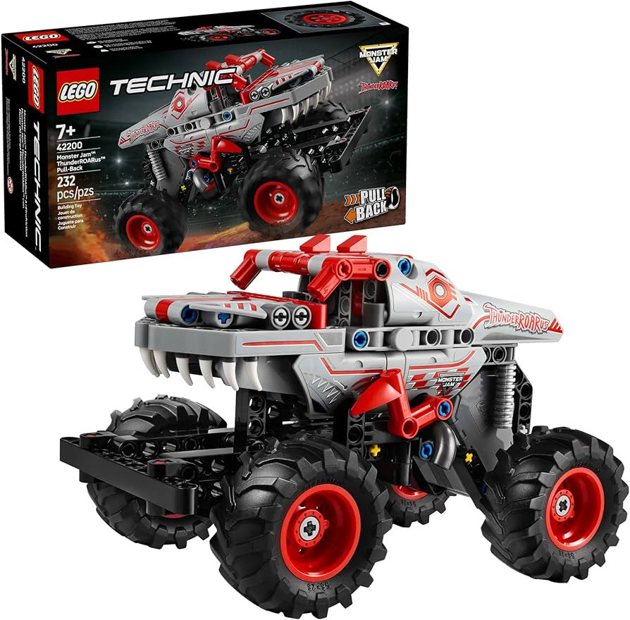 LEGO Technic Monster Jam ThunderROARus Pull-Back Monster Truck Toy - Building Toy for Kids, Boys ... | Amazon (US)