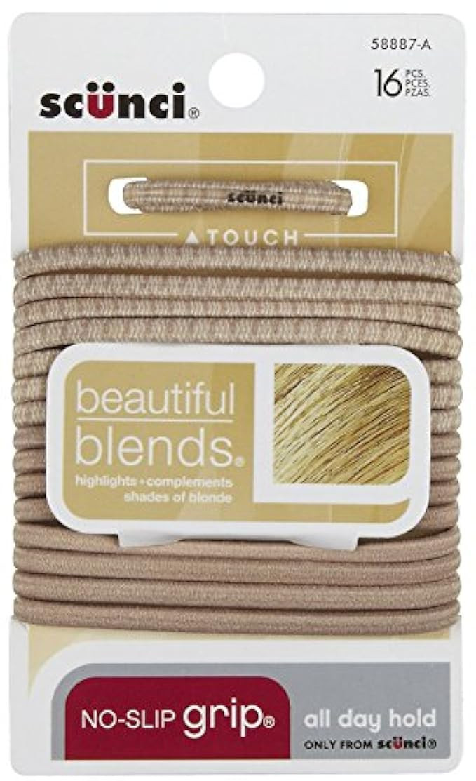 Scunci, No Damage Elastic Hair Ties, Blonde | Amazon (US)