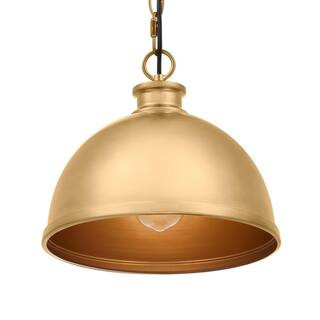 Hampton BayTallulah 1-Light Gold Mini Pendant Hanging Light, Kitchen Pendant Lighting(44) | The Home Depot
