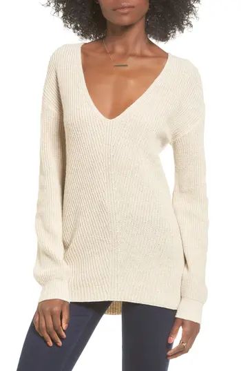 Women's Bp. V-Neck Sweater, Size XX-Small - Beige | Nordstrom