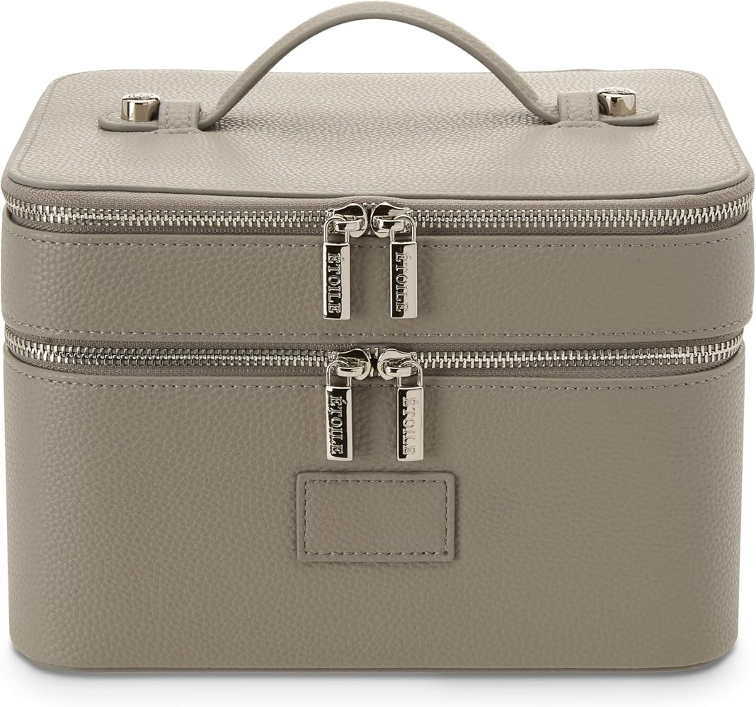 ETOILE - Duo Vanity Case Pebble - Large Functional Travel Makeup Bag Organizer with Removable Div... | Amazon (US)