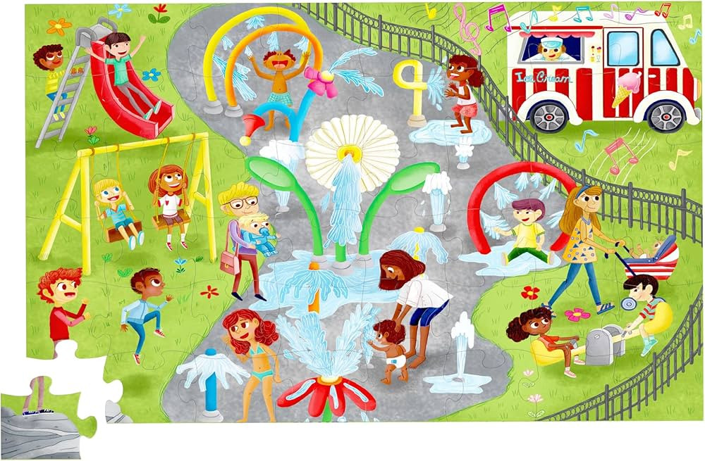 Upbounders Little Likes Kids - Splash Park Jumbo Puzzle, 48 Pieces, Beginner Jigsaw Floor Puzzle ... | Amazon (US)