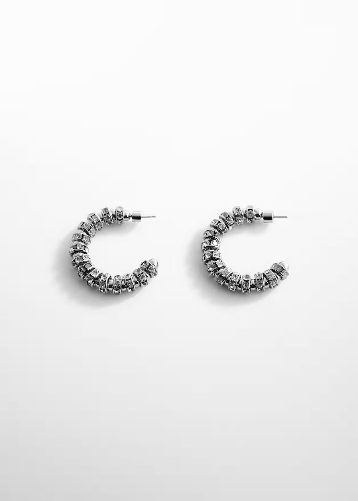 Hoops crystal earrings -  Women | Mango USA | MANGO (US)