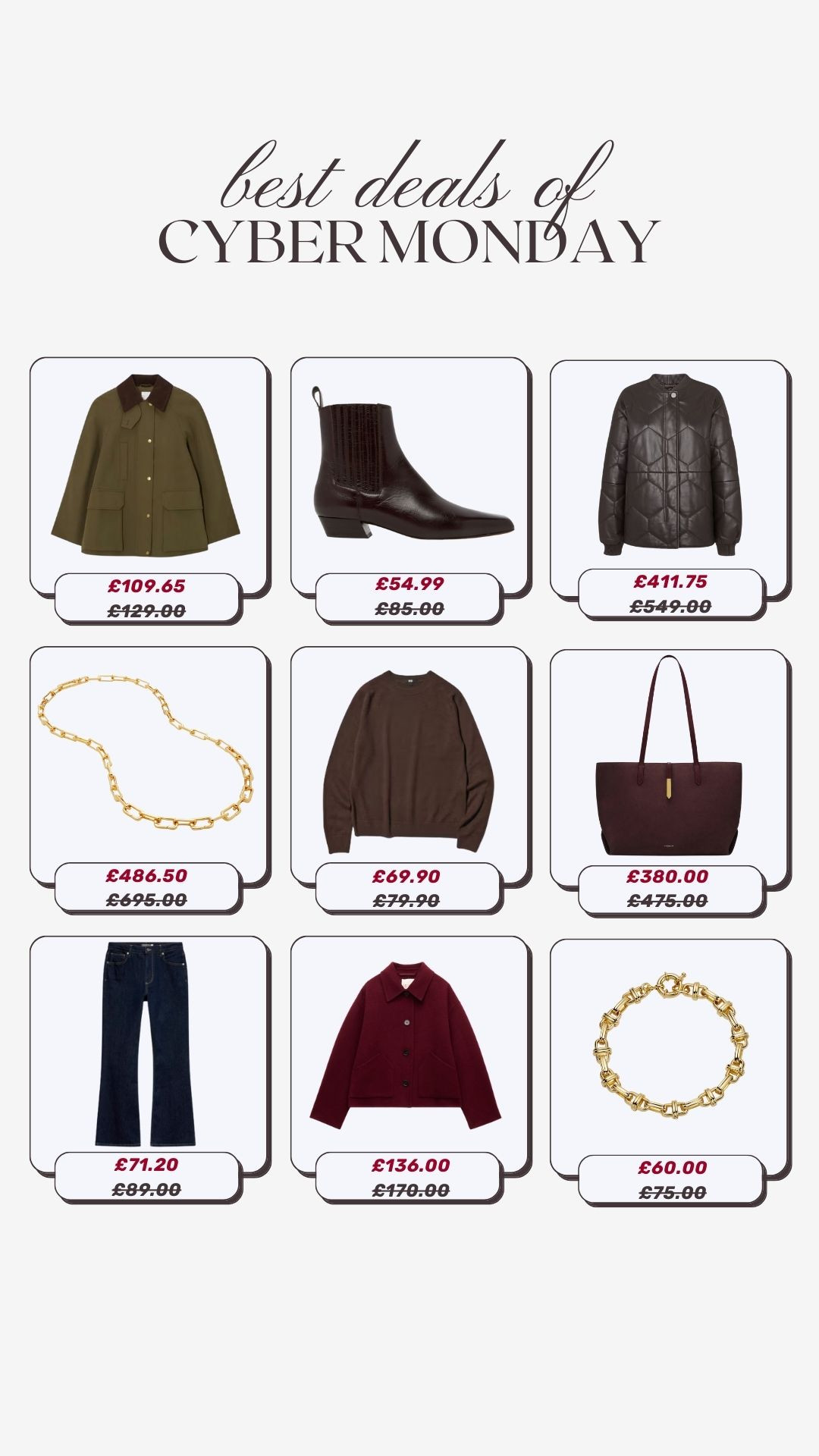 Best deals of Cyber Monday for all those last min shoppers! These pieces have sold really well over the last 2 weeks and I can see why!  

 #LTKCyberWeek #LTKuk #LTKstyletip