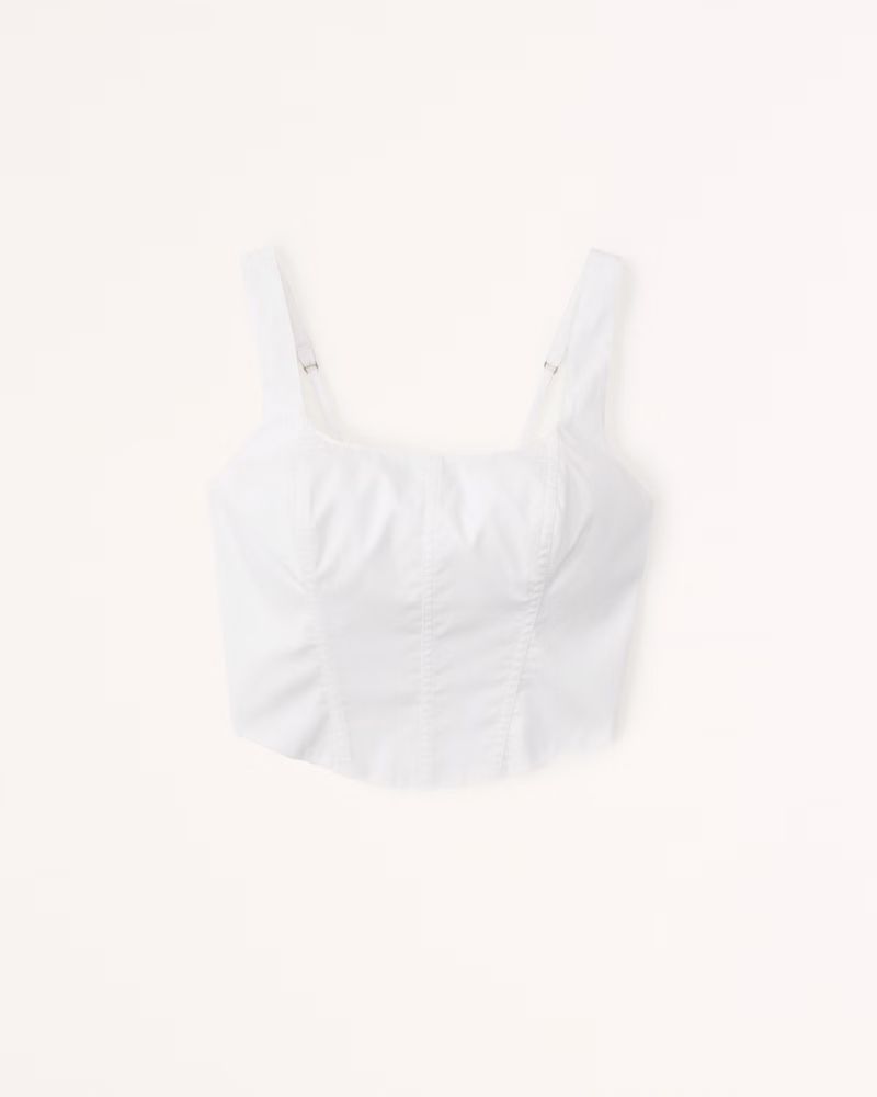 Women's Poplin Corset Tank | Women's Clearance | Abercrombie.com | Abercrombie & Fitch (US)