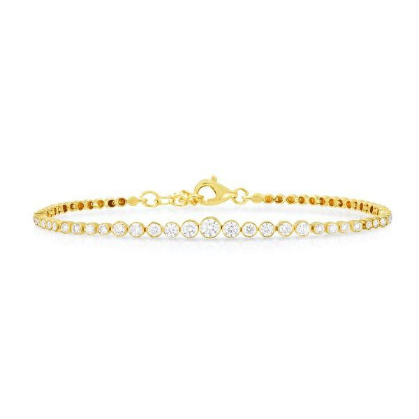 Graduated Bezel Tennis Bracelet | Ring Concierge