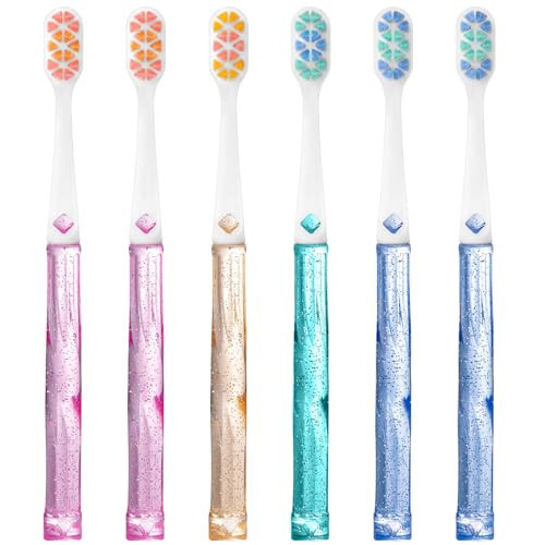 Oralphi Soft Bristle Toothbrush, Micro Nano Flossing Toothbrushes with Multi-Layered Shaped Bristles for Whiten Teeth and Removes Plaque, Designed for Sensitive Teeth & Gums-White Head | Amazon (US)