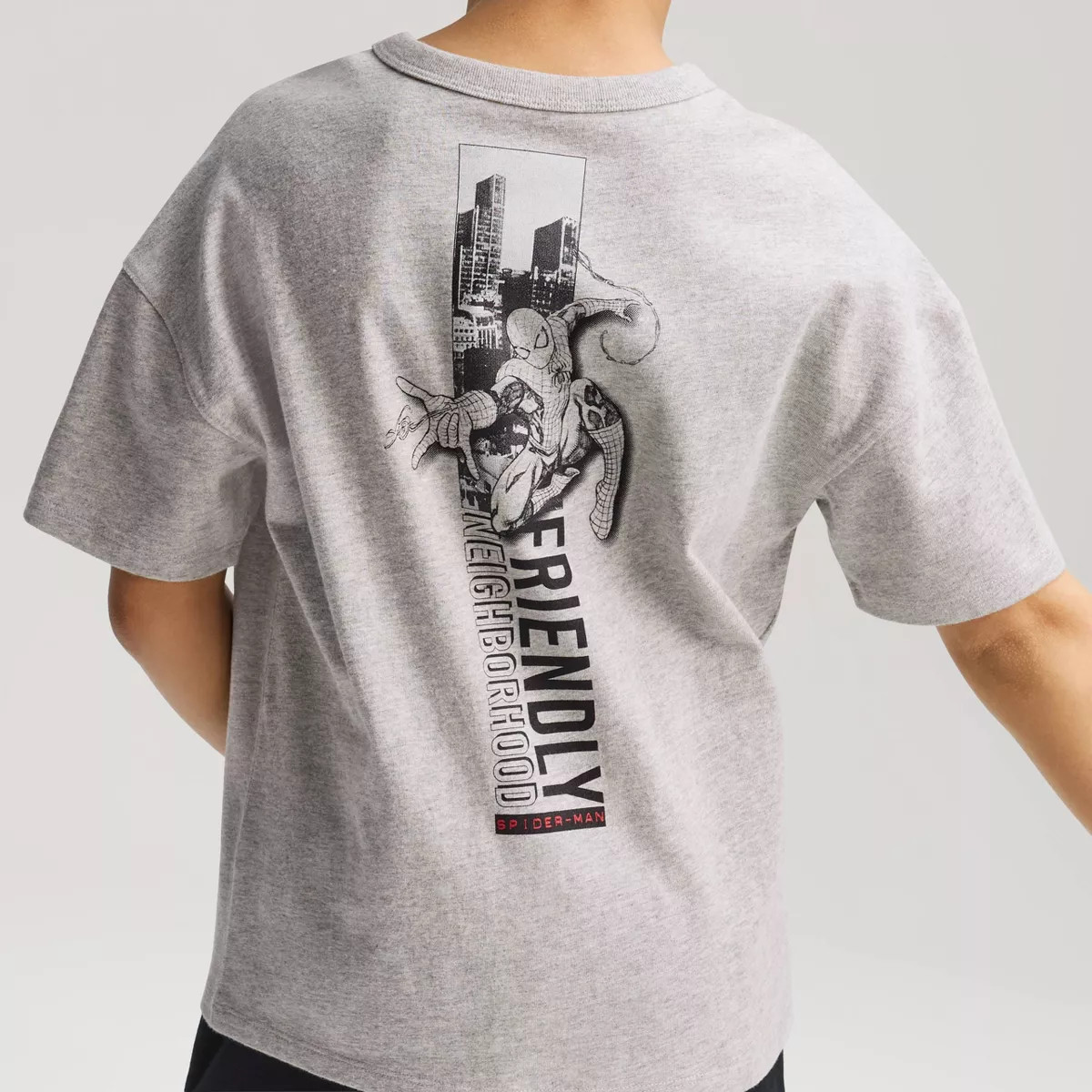 Boys' Short Sleeve Spider-Man Oversized Graphic T-Shirt - Cat & Jack\u2122 Heather Gray XS | Target