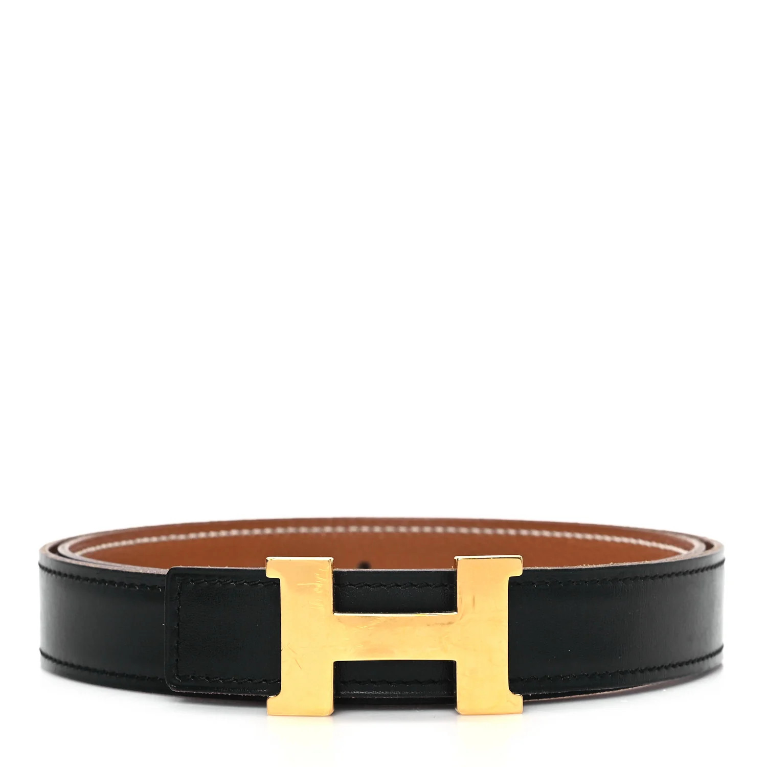 Box Togo 24mm Mini Constance H Belt 80 32 Black Gold | FASHIONPHILE (US)