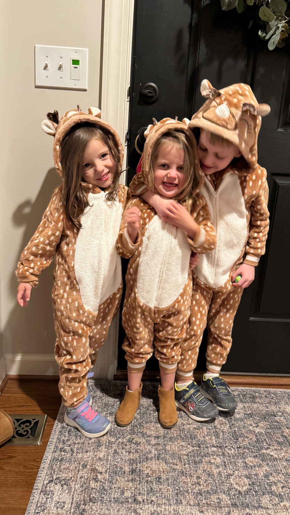 These little reindeer PJs are just the cutest! The kids had so much fun wearing them — we got them from JCPenney. Now all we need is a red nose! 

❤️🦌 #MatchingPJs #HolidayStyle #FamilyFun #ChristmasPJs #JCPenneyFinds #FestiveSeason #CozyVibes

#LTKHoliday #LTKSeasonal #LTKHome
