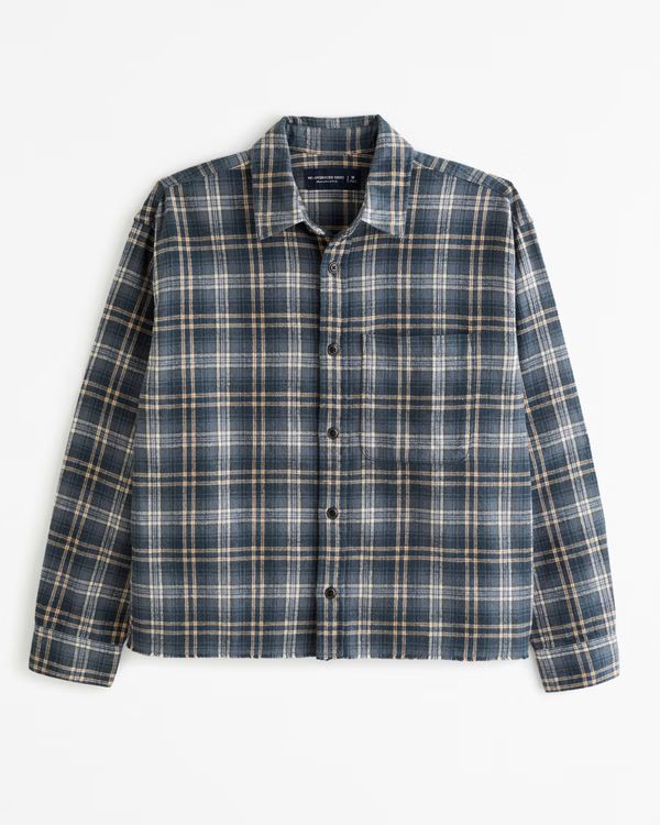 Men's 90s Cropped Flannel | Men's Clearance | Abercrombie.com | Abercrombie & Fitch (US)