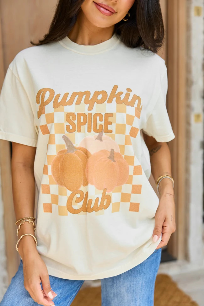 Pumpkin Spice Club Ivory Comfort Colors Graphic Tee | Pink Lily