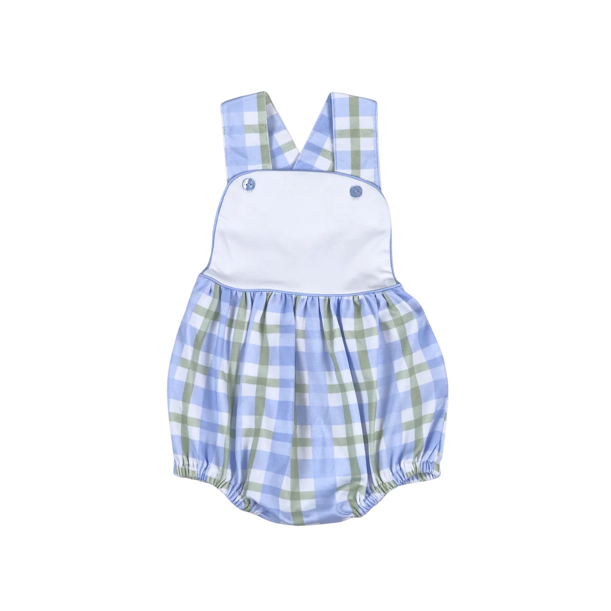Baby Loren Blue Plaids Jon Sun Bubble | Persnickety